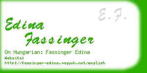 edina fassinger business card